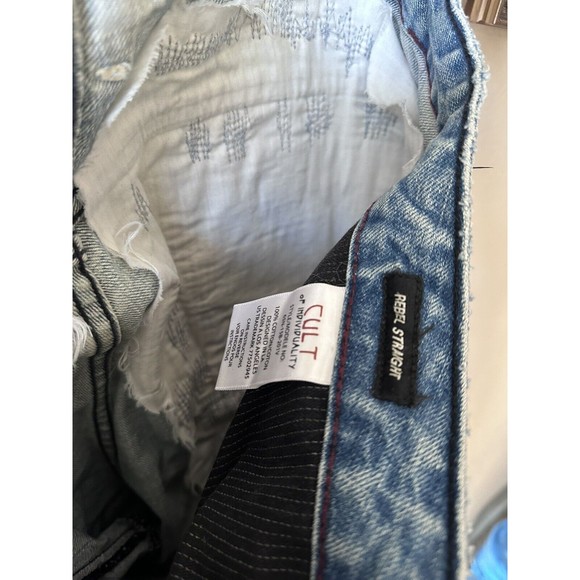 Cult of Individuality Rebel Straight Jeans Men’s 44x34 Japanese Denim - Picture 8 of 13